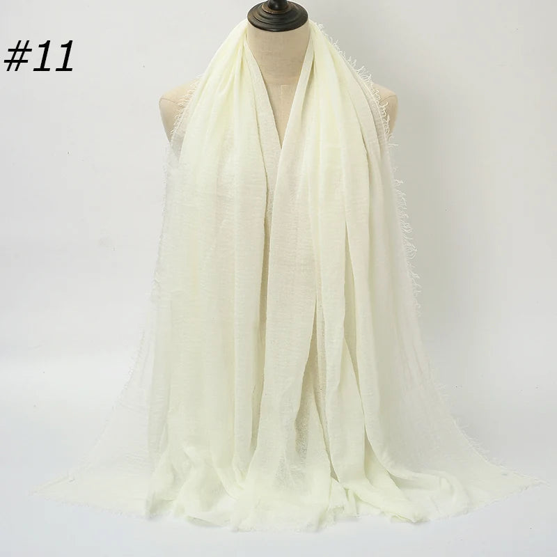 Crinkle Cotton Hijab — Lightweight, No-Iron Everyday Scarf