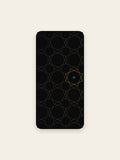 Islamic geometric star phone case in obsidian and gold