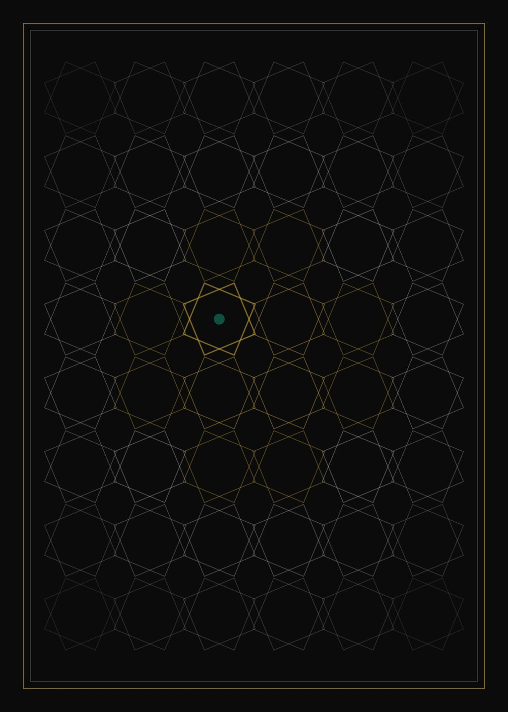 Islamic Geometric Star Wall Art Print — Obsidian & Gold, 50x70cm